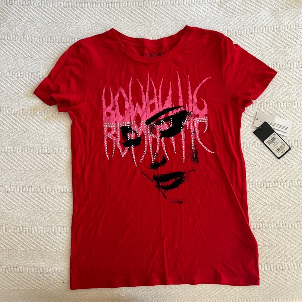 Guess Women’s Red Stylish Short Sleeve Tee